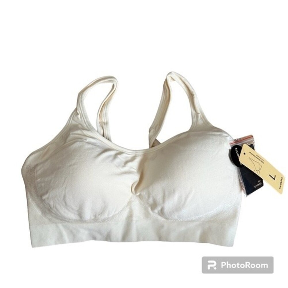 Truekind® Daily Comfort Wireless Shaper Bra size Large Beige NWT